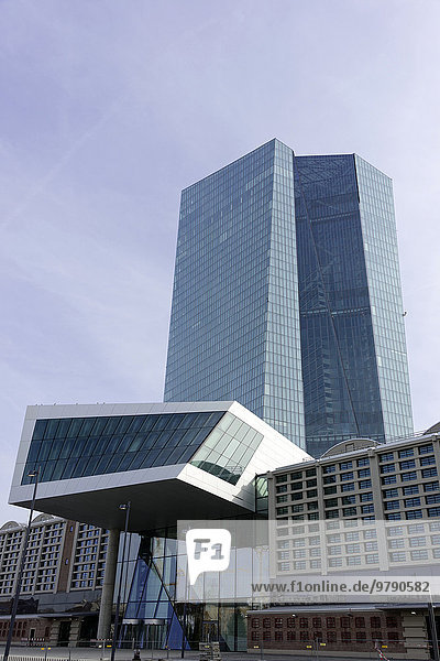 Die neue Europäische Zentralbank  EZB  Frankfurt am Main  Hessen  Deutschland  Europa
