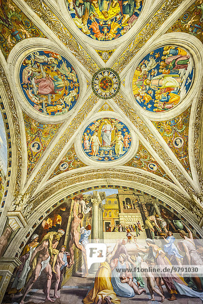 Deckenfresko  Vatikanische Museen  Vatikanstadt  Italien  Europa