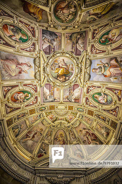 Fresken der Kapelle von St. Peter dem Märtyrer auch Kapelle St. Pius V.  Vatikanische Museen  Vatikanstadt  Italien  Europa