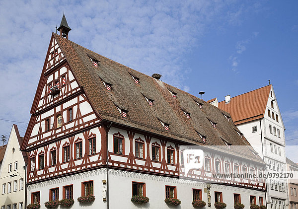Fachwerkhaus in der mittelalterlichen Stadt  Nördlingen  Bayern  Deutschland  Europa