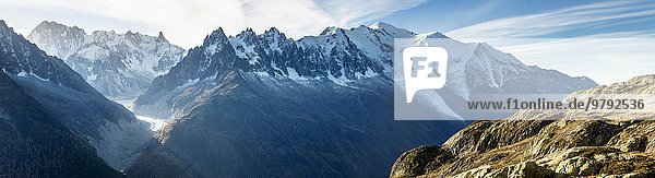 Mont Blanc Massiv  Chamonix  Alpen  Frankreich  Europa