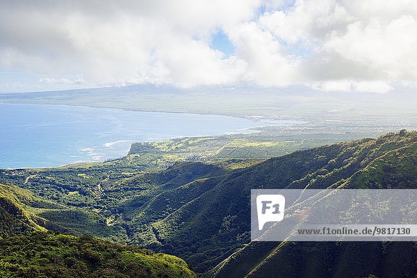 USA  Hawaii  Maui  Küstenlandschaft vom Waihee Ridge Trail aus gesehen