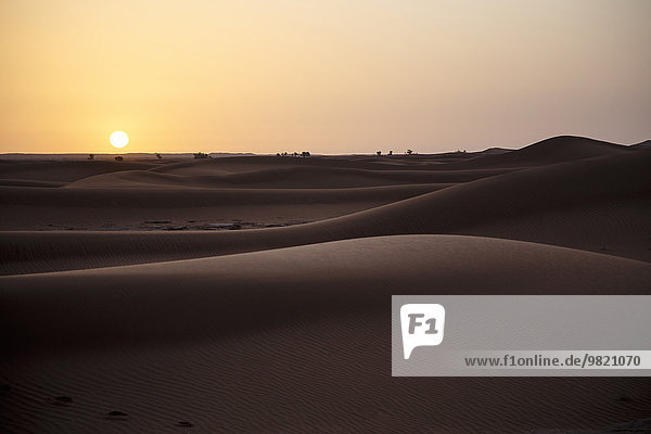 Marokko  Sahara  Sonnenaufgang