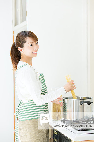Attractive young housewife