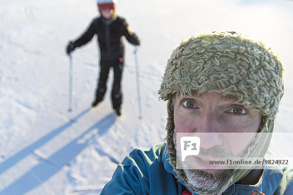 Portrait Mann nehmen Einsamkeit