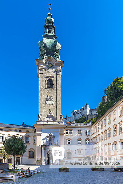 Turm der Franziskanerkirche,  Stadt Salzburg,  Salzburger Land,  Österreich,  Europa