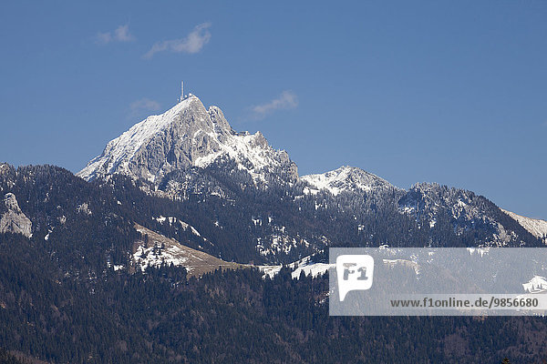 Wendelstein  Gipfel  Mangfallgebirge  Bayerische Alpen  Oberbayern  Bayern  Deutschland  Europa