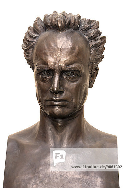 Selbstporträt  Skulptur von Rudolph Tegner in seinem Museum in Dronningmølle  Dänemark  Europa