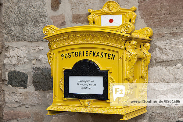 Old fashioned German mailbox  Germany  Europe