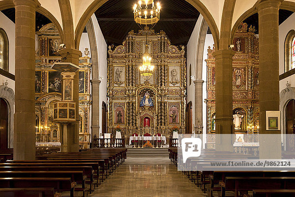Kirche Nuestra Senora de la Pena de Francia  Innenraum  Puerto de la Cruz  Teneriffa  Kanarische Inseln  Spanien  Europa
