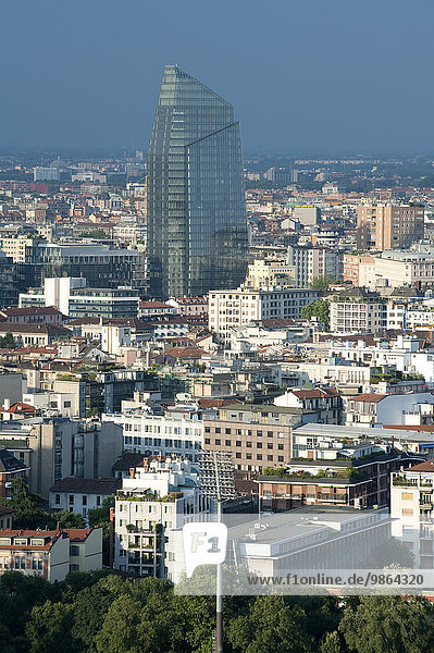 Italien  Lombardei  Mailand  Stadtbild mit Torre Diamante