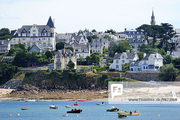 Feuerwehr sehen Fotografie Gebäude Ufer Küste Meer Urlaub Kalender Villa vorwärts Postkarte Karte Freiheit Bretagne