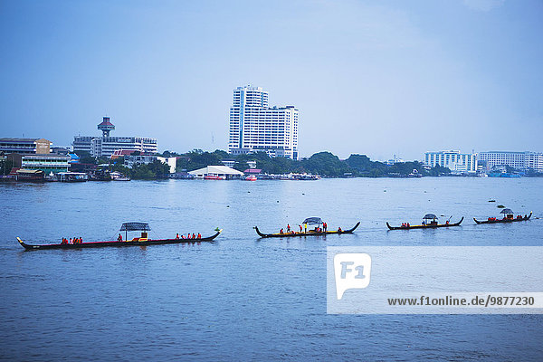 Bangkok Hauptstadt Schönheit über Fluss Ansicht