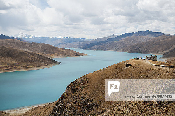 nahe Landschaft See Lhasa Tibet