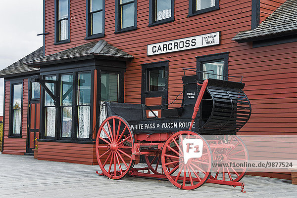 Geschichte Yukon Carcross Kanada Haltestelle Haltepunkt Station Zug