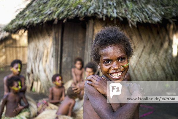 'A group of children at Yakel Village; Tanna Island  Vanuatu'