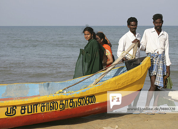 Fishing Boat On The Coromandel Coast Covelong Beach Tamil Nadu India