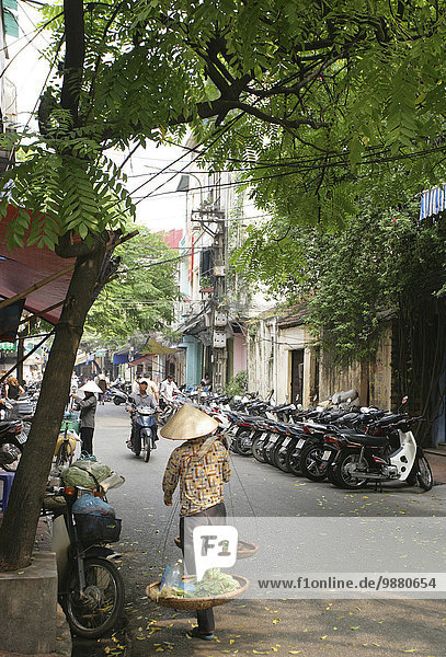 Street Life In The Old Quater Hanoi Vietnam