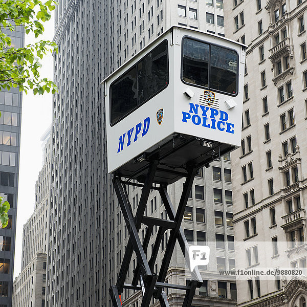 'New York Police Department surveillance; New York City  New York  United States of America'