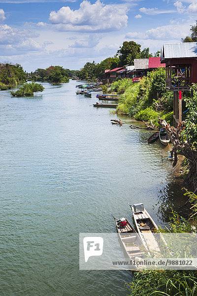 Fluss Insel vorwärts Grenze Kambodscha Laos