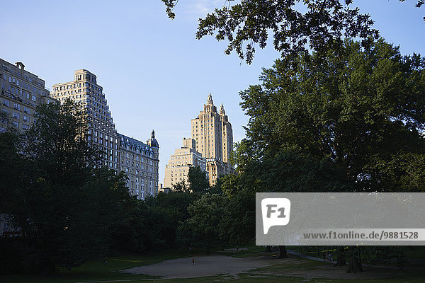 New York City sehen Amerika Sonnenuntergang Verbindung Central Park Manhattan