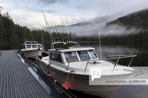 Boot Dock angeln vorwärts British Columbia Queen Charlotte Islands