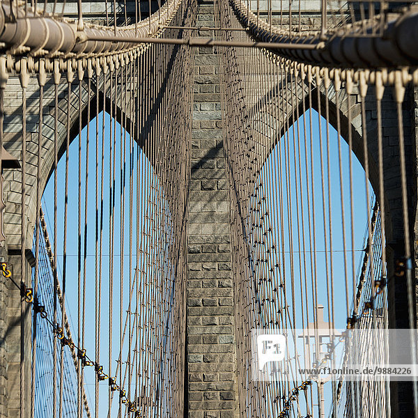 Detail Details Ausschnitt Ausschnitte New York City Amerika Brücke Verbindung