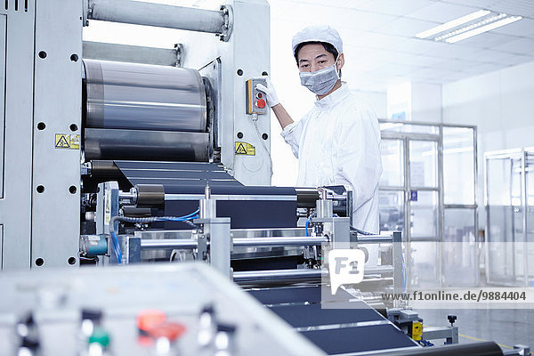 Worker at e-cigarettes battery factory  Guangdong  China