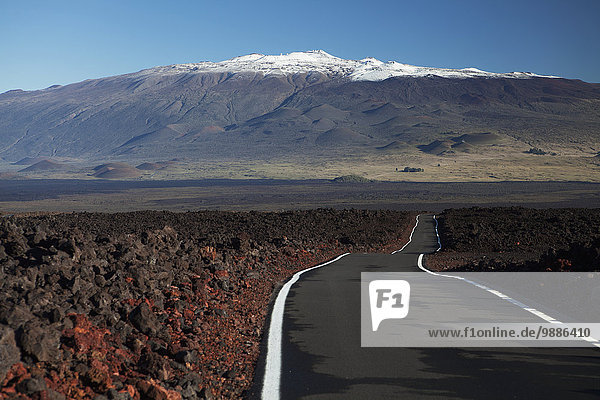 Amerika Fernverkehrsstraße Lava Feld Verbindung Hawaii