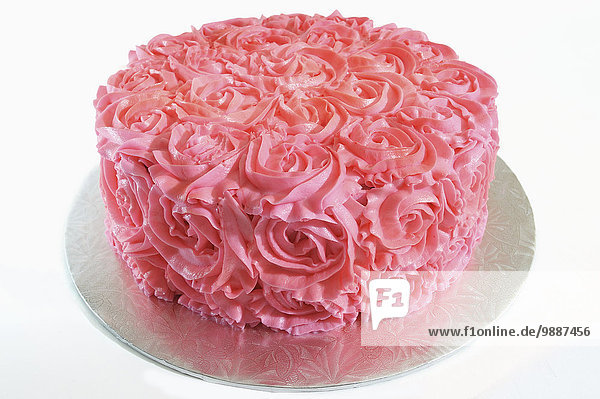 Blume Kuchen Design pink Kälte