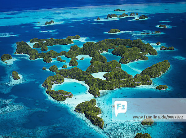 Insel Ansicht schreiben Mikronesien Luftbild Fernsehantenne Palau