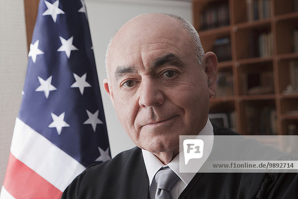 Portrait of senior male judge