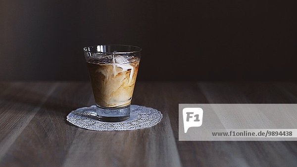 Glas Eis Kaffee Sahne