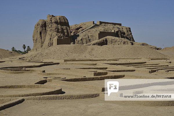Deffufa 19 Meter hoher Backsteinbau antike Stadt Kerma Bundesstaat asch-Schamaliyya Nubien Niltal Sudan Afrika