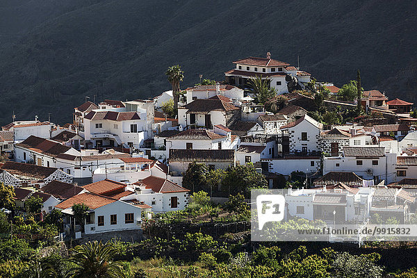 Teilansicht von Fataga  Gran Canaria  Kanarische Inseln  Spanien  Europa