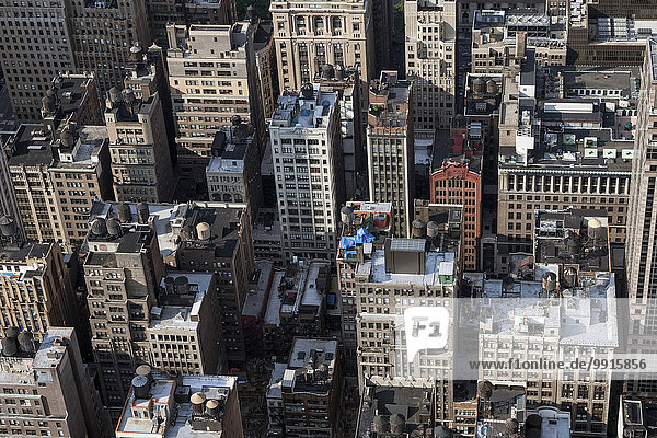 Ausblick vom Empire State Building auf die Dächer von Murray Hill  Midtown Manhattan  New York  USA  Nordamerika