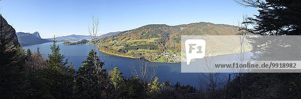 Tag Landschaft See Herbst Sonnenlicht Stille Österreich