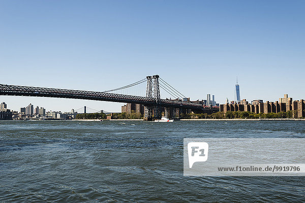 Vereinigte Staaten von Amerika USA Skyline Skylines New York City Brücke Brooklyn Manhattan