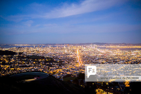 Stadtansicht Stadtansichten Vereinigte Staaten von Amerika USA Ansicht Luftbild Fernsehantenne Kalifornien