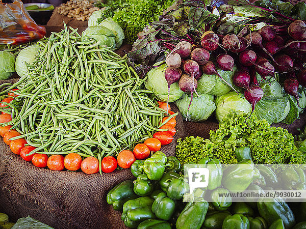 Frische Gemüse verkaufen Markt
