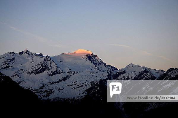 Europa Berggipfel Gipfel Spitze Spitzen Morgen Sonnenaufgang Schweiz