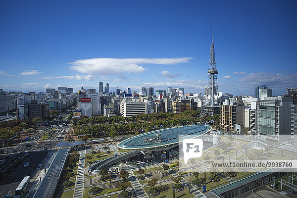 Stadtansicht Stadtansichten Skyline Skylines niemand Reise Großstadt Architektur Turm bunt Quadrat Quadrate quadratisch quadratisches quadratischer Tourismus Aichi Asien Ortsteil Innenstadt Japan Nagoya