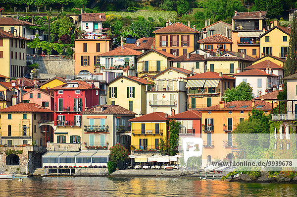 Ufer See Dorf Sehenswürdigkeit Como Italien Romantik Varenna