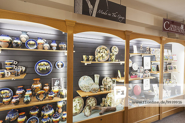 England  Shropshire  Ironbridge  China Museum  Souvenir Shop Display of Coleport Chinaware