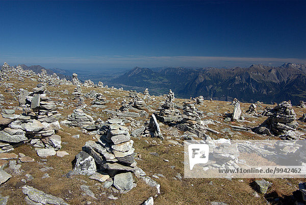 Switzerland  Europe  canton St. Gall  Alps  Pizol  Landscape  Mountain  summer  Stones