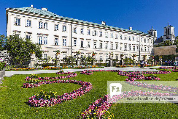 Mirabell Palace and Mirabell Gardens  Salzburg  Austria  Europe