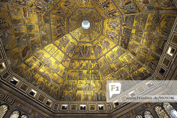 Mosaik der Kuppel  Baptisterium San Giovanni  Florenz  Toskana  Italien  Europa