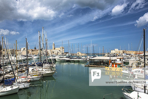 Hafen von Trani  Apulien  Italien  Europa