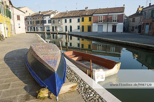 Italy  Emilia Romagna  Comacchio  canal in town centre