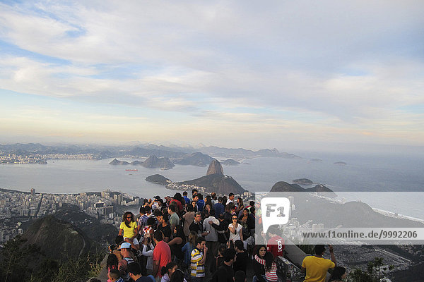 Brazil  Rio de Janeiro  view from Pao de Acuar  Cristo Redentor